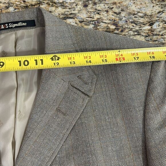 Daks Signature Wool Silk Blend Three Button Closure Blazer Size L - Picture 12 of 14